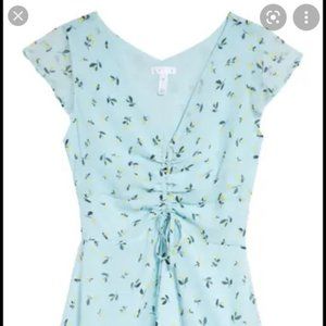 Leith blue cap mini sleeve dress